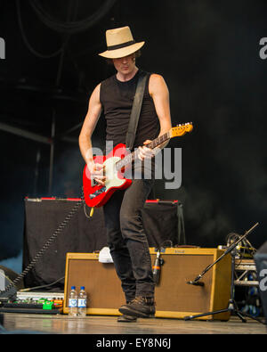 Henri Salvador à l'Cornbury Festival UK 12 juillet 2015 Banque D'Images