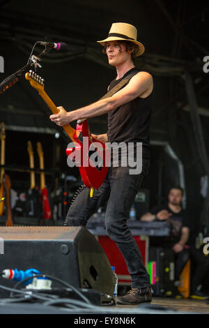 Henri Salvador à l'Cornbury Festival UK 12 juillet 2015 Banque D'Images