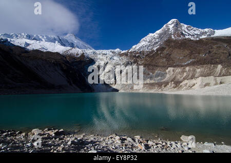 Birendra lake au glacier Manaslu des hippocampes Banque D'Images