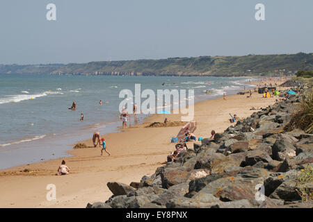 Omaha Beach, Normandie, France Banque D'Images