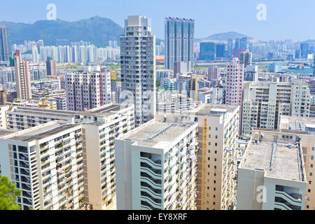 Le logement public à Hong Kong Banque D'Images