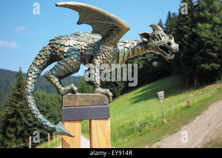 Lintver le dragon à un point de vue sur la route panoramique de Doudleby, Slovénie Banque D'Images