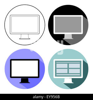 Moniteur de l'ordinateur moderne Banque D'Images