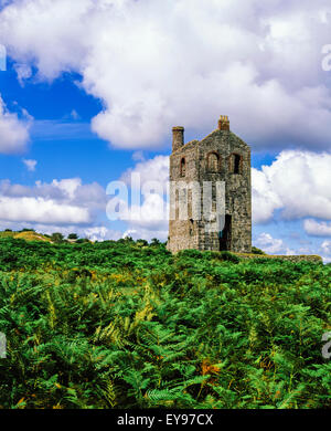 South Wheal Phoenix Engine House, maintenant le centre du patrimoine, sur Bodmin Moor à Minions, Cornwall, Angleterre Banque D'Images