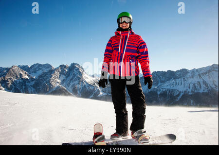 Portrait of a female snowboarder Banque D'Images