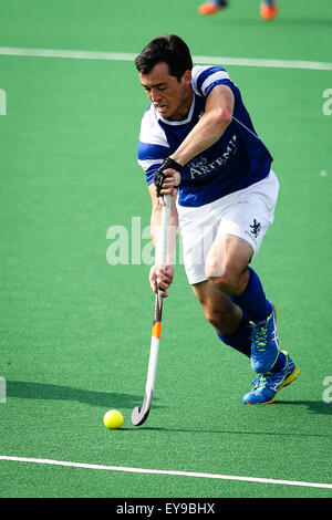 Prague, République tchèque - Le 24 juillet 2015. EuroHockey Championships II match de demi-finale entre l'Autriche et de l'Écosse. 18 ADAMS Wei Crédit : Petr Toman/Alamy Live News Banque D'Images