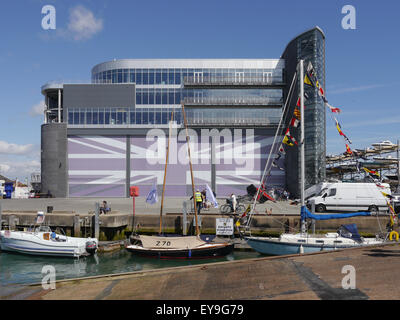 Le Ben Ainslie racing siège en vieux Portsmouth, Hampshire, Angleterre Banque D'Images