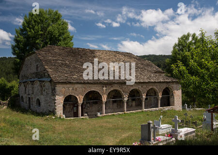 Saint thanas (Athanase) Église , Voscopoje, Korçë, en Albanie Banque D'Images