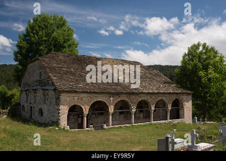 Saint thanas (Athanase) Église , Voscopoje, Korçë, en Albanie Banque D'Images