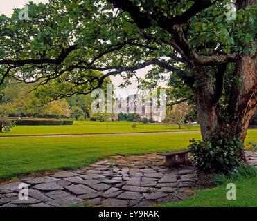 Le cadran solaire terrasse, Glin Castle, Co Limerick, Irlande Banque D'Images