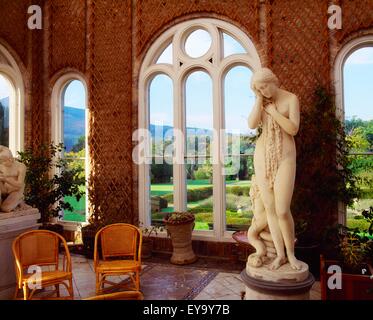 Killruddery House and Gardens, Bray, Co Wicklow, Irlande ; Véranda victorienne Banque D'Images