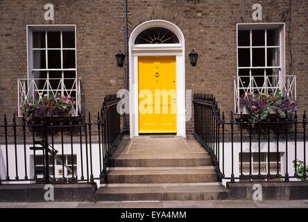 Porte de style géorgien, Fitzwilliam Square, Dublin, Dublin, Irlande Banque D'Images
