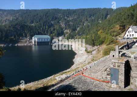 Urbeis, France, la centrale électrique à accumulation par pompage Lac Noir Banque D'Images