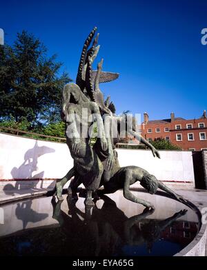 Les enfants de lir Statue, Jardin du souvenir, Parnell Square, Dublin, County Dublin, Irlande Banque D'Images