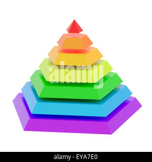 Pyramide divisée en segments Banque D'Images