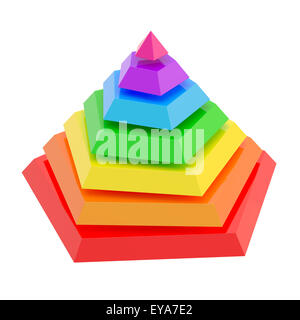 Pyramide divisée en segments Banque D'Images