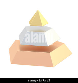 Pyramide divisée en segments Banque D'Images