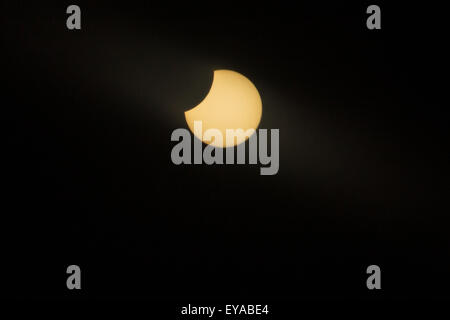 Berlin, Allemagne, éclipse partielle Banque D'Images