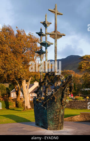 National Famine monument situé près de Westport, County Mayo, Ireland Banque D'Images