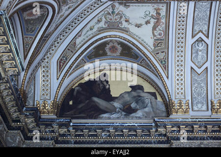 Anthony van Dyck (Anthonis van Dyck). Lunette du peintre autrichien Hans Makart au-dessus de l'escalier principal du musée Kunsthistorisches, Vienne, Autriche. Banque D'Images