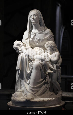 Madonna (1840). Statue en marbre par le sculpteur Benedetto Cacciatori. Le Kunsthistorisches Museum, Vienne, Autriche. Banque D'Images