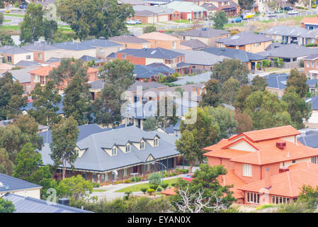 Banlieue Sud de Melbourne Morang nouveau développement de la propriété et la construction de l'extension urbaine nouvelle s'appuie le développement immobilier Banque D'Images