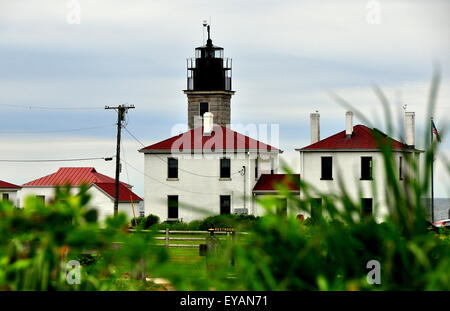 Jamestown, Rhode Island : 1856 Phare et musée de Castor Castor au State Park sur l'Île Conanicut * Banque D'Images