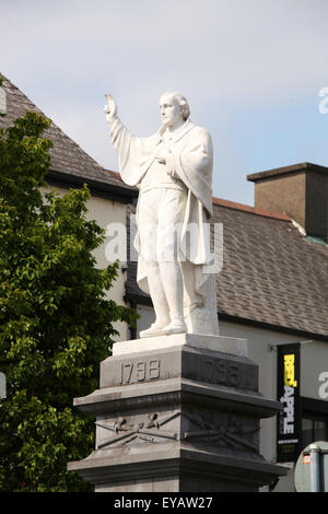 Statue de père John Murphy à Tullow Market Place Banque D'Images