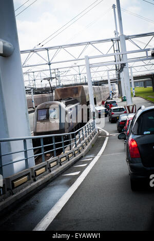 Services Eurotunnel à Calais, France Banque D'Images