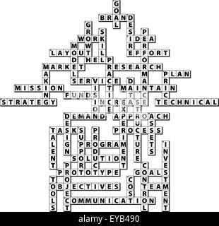 L'objectif de produit de mots croisés Illustration de Vecteur