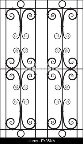 Seamless Vector illustration du modèle de conception en fer forgé Illustration de Vecteur