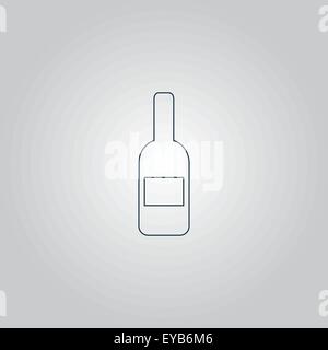 Bouteille avec étiquette Illustration de Vecteur
