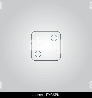 Un côté avec 2 dés - Illustration de Vecteur