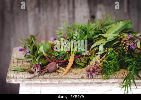 Herbes et légumes Banque D'Images