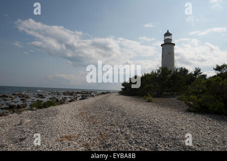 Phare sur Gotland, Suède Banque D'Images