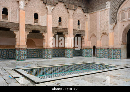 La Medersa Ben Youssef à Marrakech, Maroc Banque D'Images