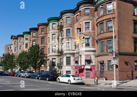 Renaissance La Renaissance à rowhouses 757-775 St Nicholas Avenue à la section de Sugar Hill Harlem à New York. Banque D'Images