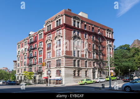 Beaux-arts les immeubles à appartements à Hamilton Heights / West Harlem à New York. Banque D'Images