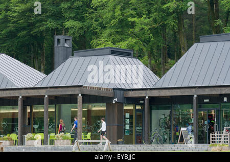 Forêt Kirroughtree Visitor Centre, Galloway Forest Park, Dumfries & Galloway, Scotland, UK Banque D'Images