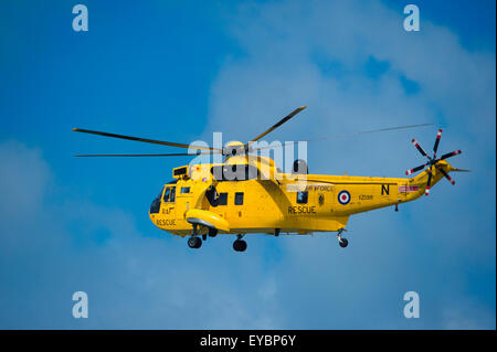 Un Sea King RAF jaune emeregency hélicoptère de sauvetage air-mer Banque D'Images