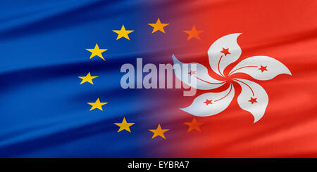 L'Union européenne et Hong Kong. Banque D'Images