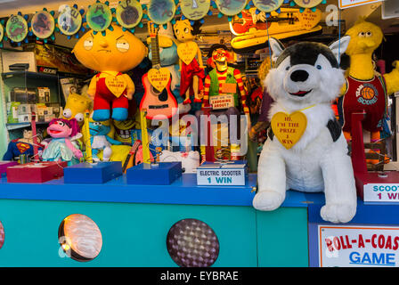 Coney Island, NY, ville de villégiature, scènes de plage, quartier résidentiel de la péninsule, et de loisirs/loisirs sur l'océan Atlantique dans la partie sud-ouest de l'arrondissement de Brooklyn, détail des cadeaux à Amusement Park Banque D'Images