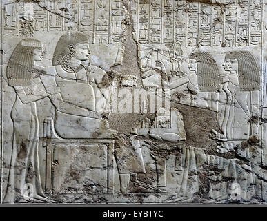 Louxor, Egypte, Tombe de Ramosé (TT55) XVIII° dyn., de tombes des nobles dans le village de Cheikh Abd el-Kurna Banque D'Images