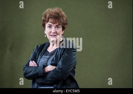 Professeur d'histoire à l'Université de Princeton, Linda Colley figurant à l'Edinburgh International Book Festival. Banque D'Images