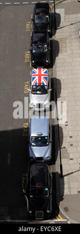 London taxi rank toit union jack Banque D'Images