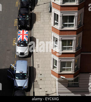 London taxi rank toit union jack Banque D'Images