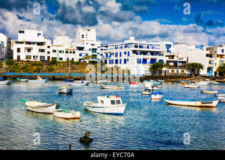 El Charco de San Ginés, Arrecife. Lanzarote, Canaries, Espagne, Europe. Banque D'Images