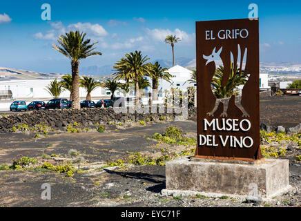 El Grifo Wine Cellar. San Bartolomé, Lanzarote, Canaries, Espagne, Europe. Banque D'Images