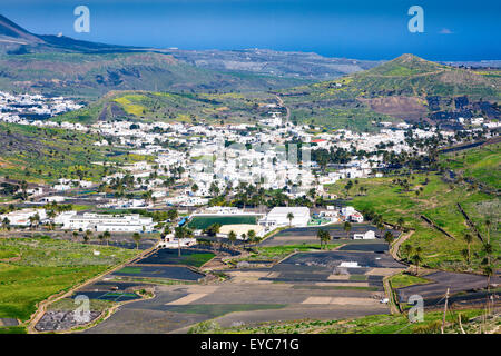 Village de Haria. Lanzarote, Canaries, Espagne, Europe. Banque D'Images