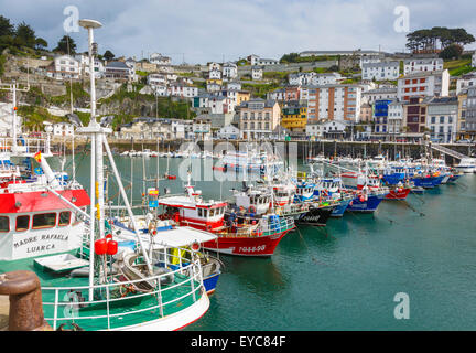 Village de Luarca. Les Asturies, Espagne, Europe. Banque D'Images